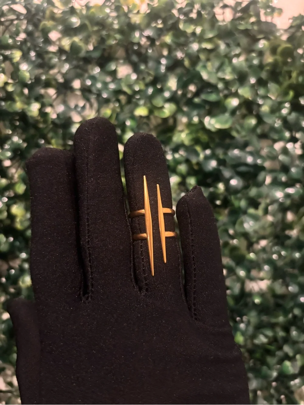Men’s Double Bar Open Ring in Gold Tone stainless steel